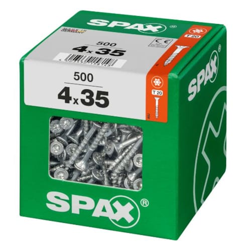 SPAX vis T-STAR+ WIROX - 4x35 XXL (boite 500 pces)