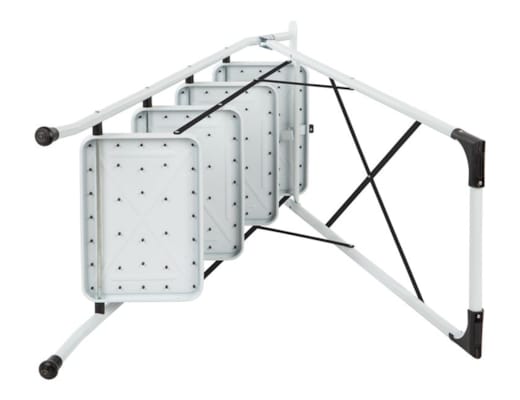 Escabelle - 4 marches larges - Blanc