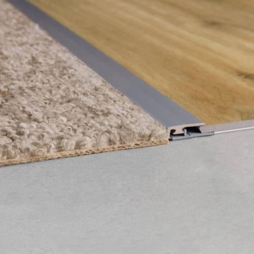 Profilé de bordure click Quick-Step - pour sol Vinyl - aluminium argent - 8,5mm x 24mm x 2