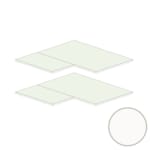 MOKI ESPACE tablettes mobiles blanches 900 x 900 mm - 2 pces