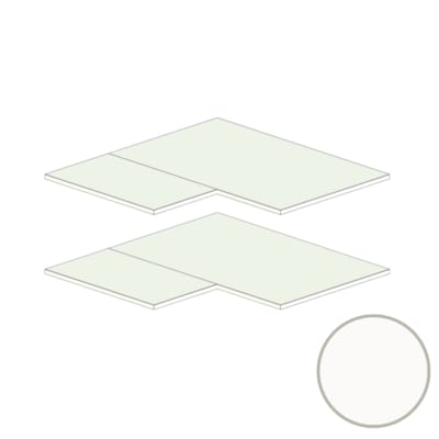 MOKI ESPACE tablettes mobiles blanches 900 x 900 mm - 2 pces