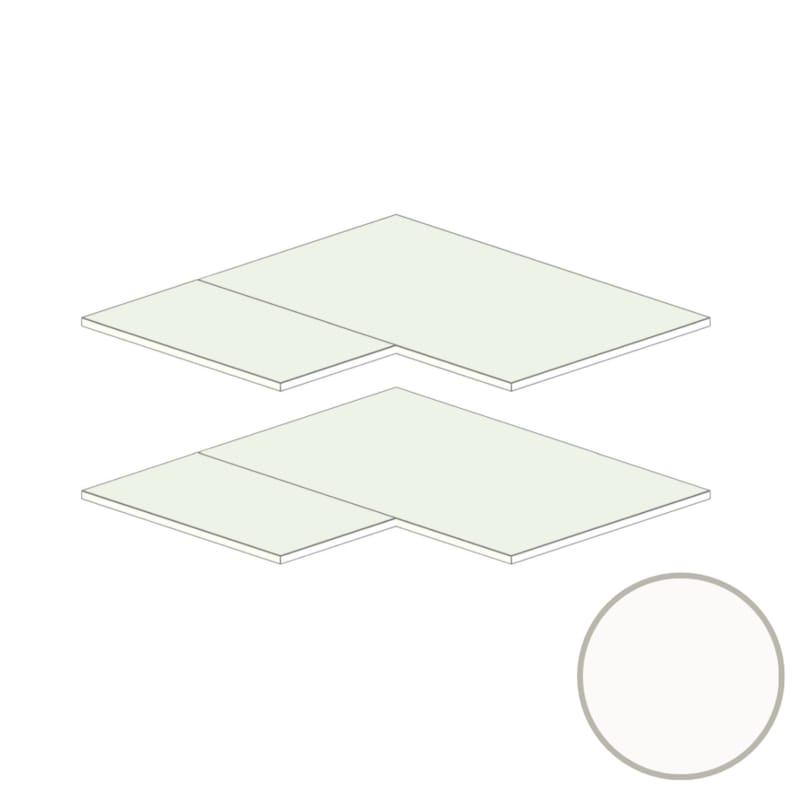 MOKI ESPACE tablettes mobiles blanches 900 x 900 mm - 2 pces