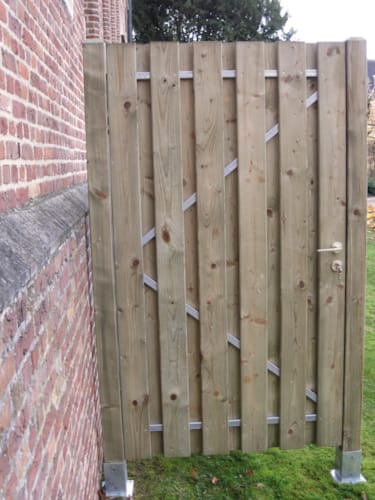 Porte de jardin en bois Mistral + quincaillerie 1m80 x 1m