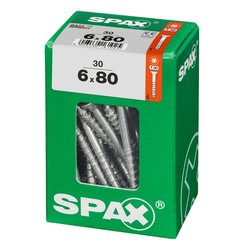 SPAX vis T-STAR+ WIROX - 6x80 L (boite 30 pces)
