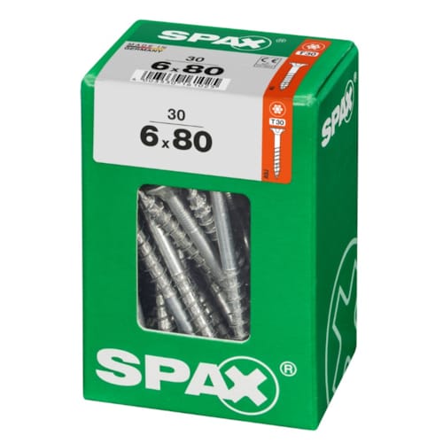SPAX vis T-STAR+ WIROX - 6x80 L (boite 30 pces)