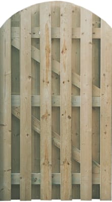 Porte de jardin en bois arrondie Kent 1m80 x 1m