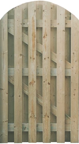 Porte de jardin en bois arrondie Kent 1m80 x 1m