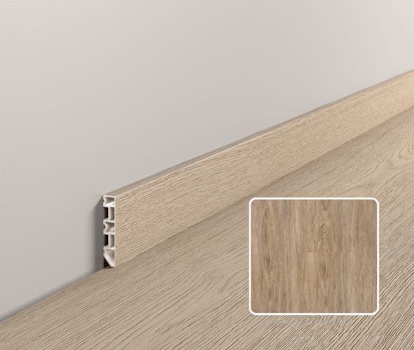 Plinthe moderne Coretec ESSENTIALS - Highlands Oak - 3615 - 13 x 58 x 2400 mm