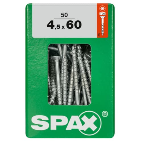 SPAX vis T-STAR+ WIROX - 4,5x60 L (boite 50 pces)