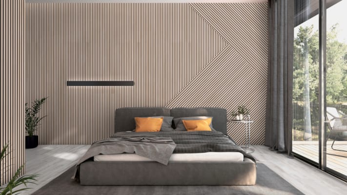 Lambris acoustique Ter Hürne SilentDesign chêne themse fineline 1 face - 21 x 520 x 3000 m