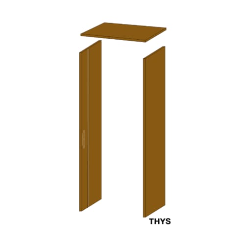 Ebrasement mdf 15mm réversible 17 cm + quincaillerie nickelée + chambranle n°1