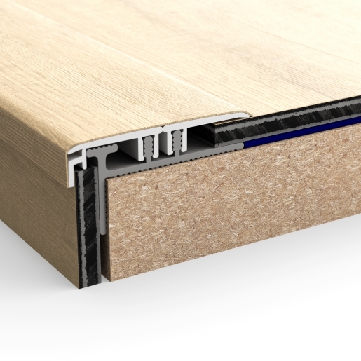 Sous-profilé en aluminium Incizo pour escaliers - 17 x 33 x 2000mm - NEVINCPBASE1