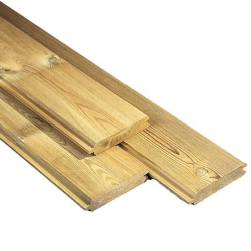 Planche massive à clin - Sapin traité - 28 x 145 x 1800 mm