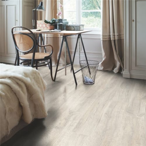 Parquet stratifié Quick-Step Classic - Chêne vieilli patiné blanc 1653 - 8 x 190 x 1200 mm