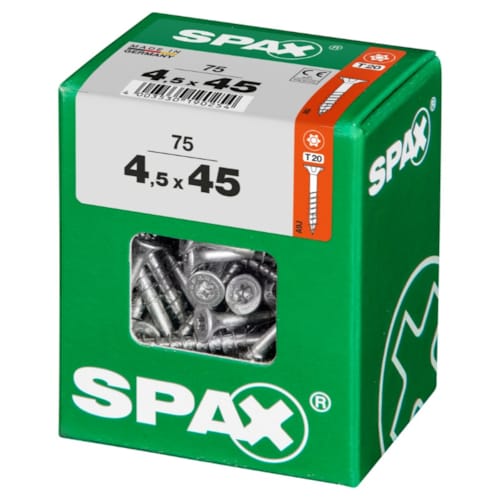 SPAX vis T-STAR+ WIROX - 4,5x45 L (boite 75 pces)