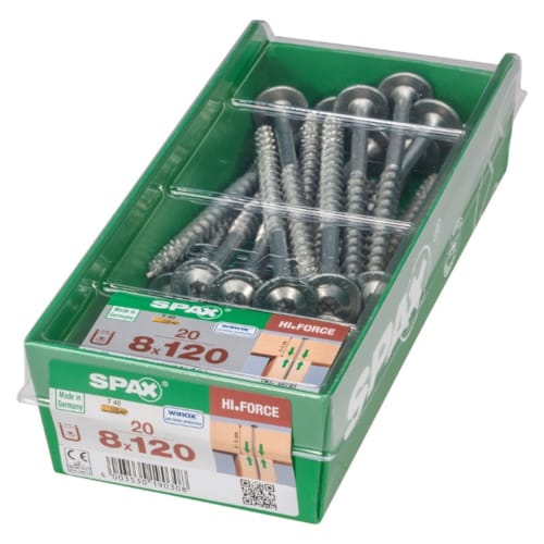 SPAX vis HI.FORCE WIROX - 8x120 STK (bte 20 pces)