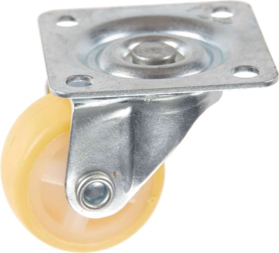 Roulette DBL PU 30 mm Plaque jaune