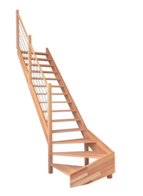 Nevada hêtre - Escalier 1/4 tournant gauche