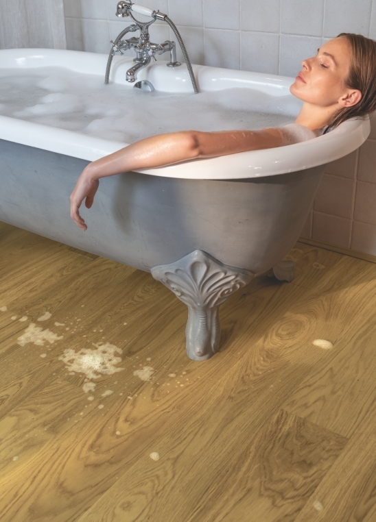 Quick-Step parquet Cascada - Chêne caramel brun extra mat 3888 - 13 x 190 x 2200 mm