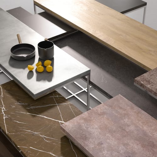 Kronospan Panneau Résine Compact Slim Line Noyau Gris - Portland K028 SU - 4100 x 1300 mm