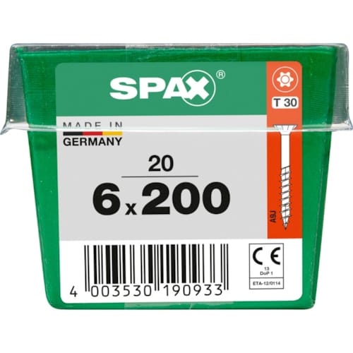 SPAX vis T-STAR+ WIROX - 6x200 M-STK (boite 20 pces)