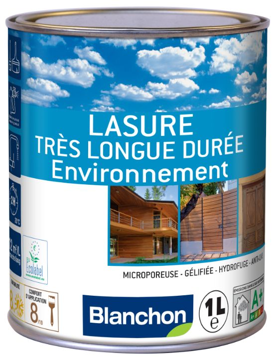 Blanchon Lasure très longue durée Environnement - 1 L - Chêne clair