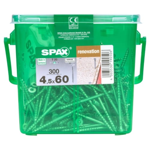 SPAX vis renovation T-STAR plus WIROX - 4,5x60 HKB M (bte 300 pces)