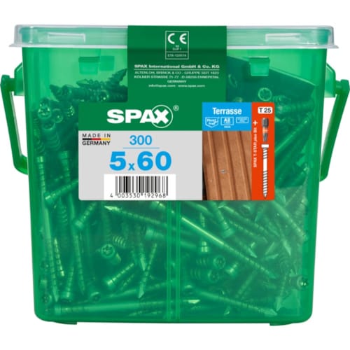 SPAX vis terrasse inox A2 - 5x60 HKB grande (bte 300 pces)