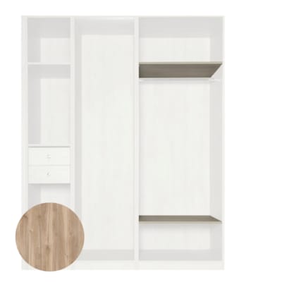 MOKI ESPACE tablettes mobiles chêne castello 750 mm - 2 pces