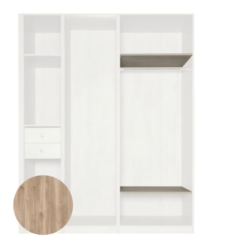 MOKI ESPACE tablettes mobiles chêne castello 750 mm - 2 pces