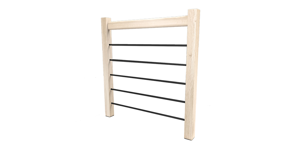 Milan / Liverpool garde-corps Chêne/Alu  - 100 cm