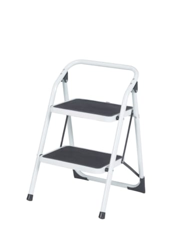 Escabelle - 2 marches larges - Blanc