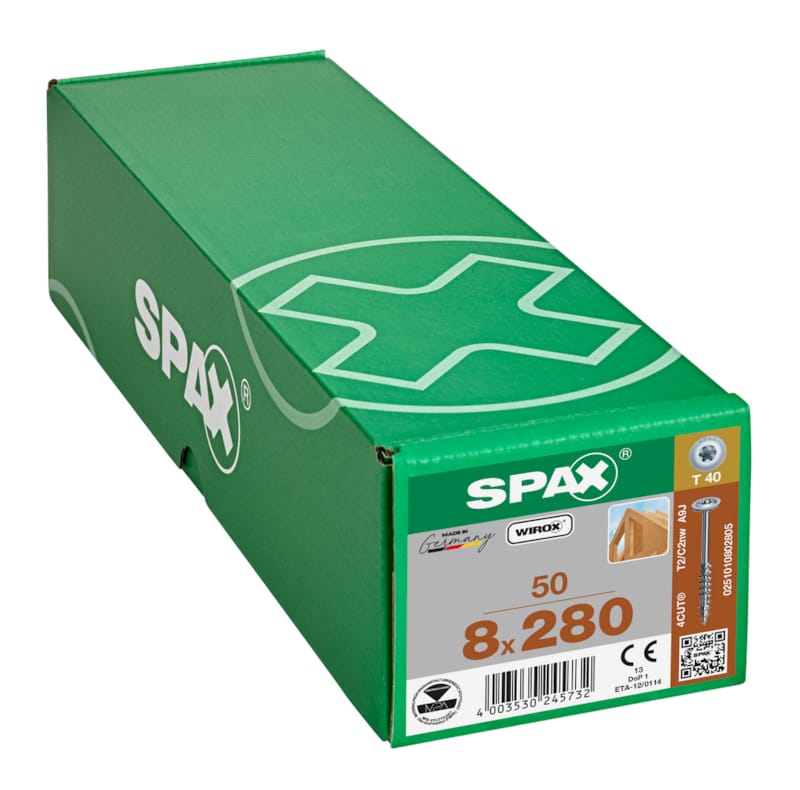 SPAX vis HI.FORCE WIROX - 8x280 (bte 50 pces)