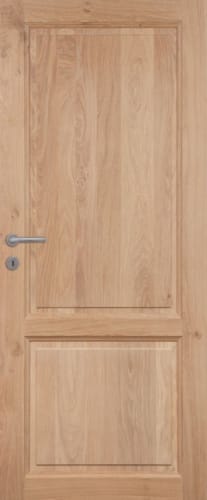 Porte massive chêne - Qualité rustique - Modèle 07 : 2 panneaux droits - 2015 x 830 mm