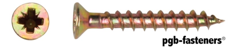 Vis agglo TF et empreinte pozidriv - 4,5x40 - 6 pcs