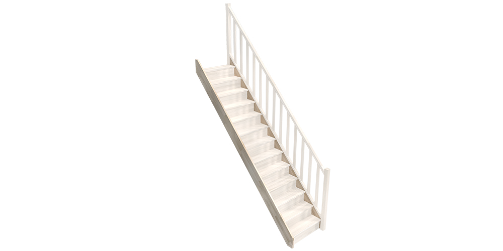 Milan Limon Escalier Droit Chêne