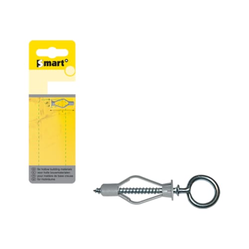 Cheville SMART corps creux nylon + piton 8 x 40 (6 pces)