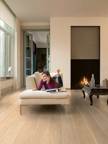 Parquet stratifié Quick-Step Largo - Chêne verni blanc 1283 - 9,5 x 205 x 2050 mm