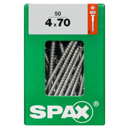 SPAX vis T-STAR+ WIROX - 4x70 L (boite 50 pces)