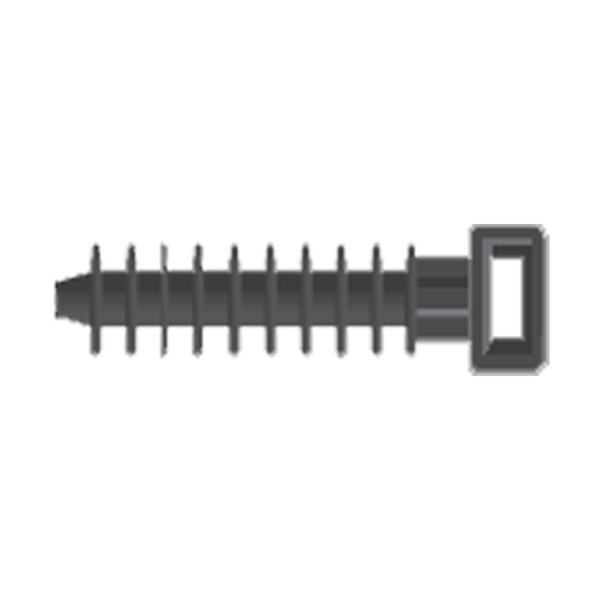 Chevilles pour Collier de Câblage 10x43 mm Noir 100 Pces