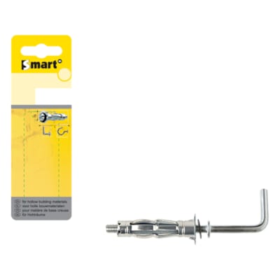 Chevilles Métalliques Corps Creux + Crochet-L M4x38 Zn 5 Pces