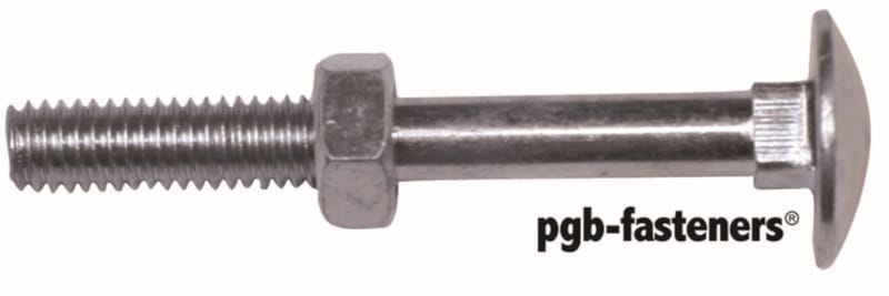Boulon à bois DIN 603/555 - Inox A - M6x40 - 4 pcs                                                  