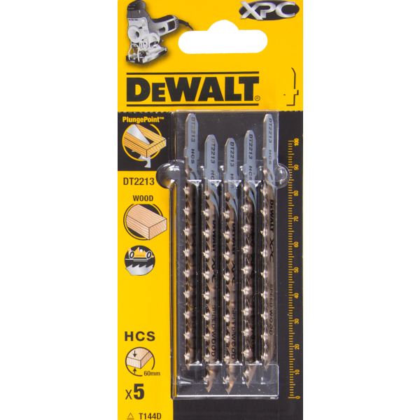 Stanley 5 Lames Scie XPC HCS 100x6x60 mm - T144D