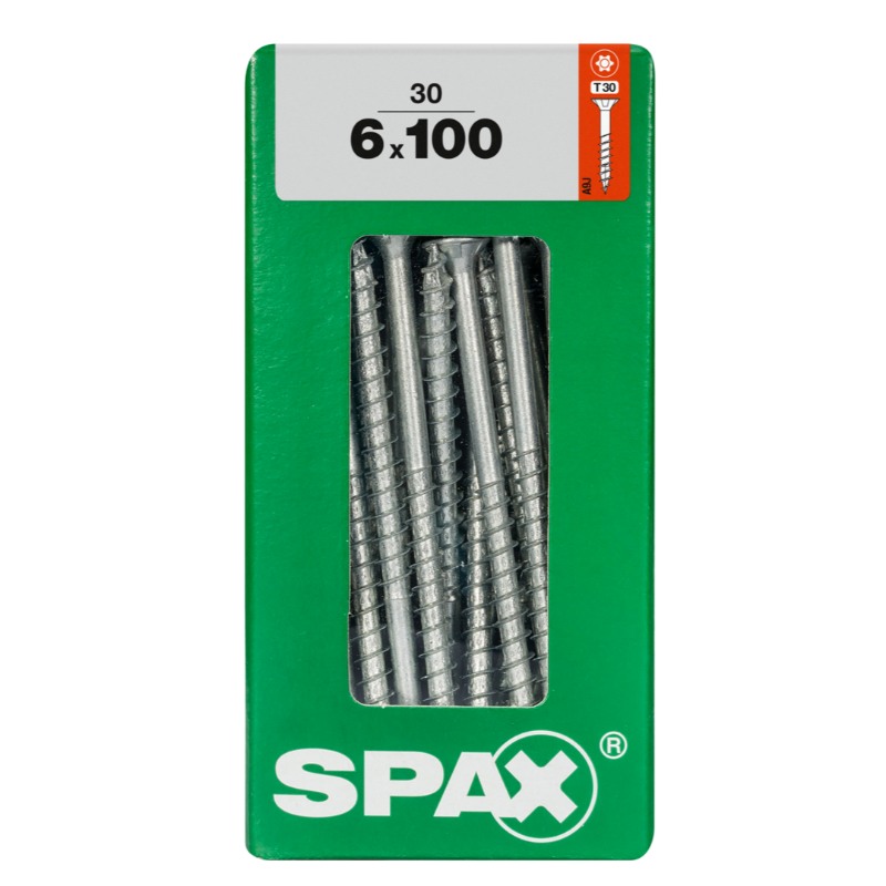 SPAX vis T-STAR+ WIROX - 6x100 L (boite 30 pces)
