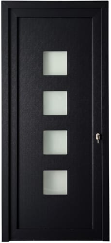 Porte extérieure PVC gris anthracite 2180 x 980 mm tirée droite