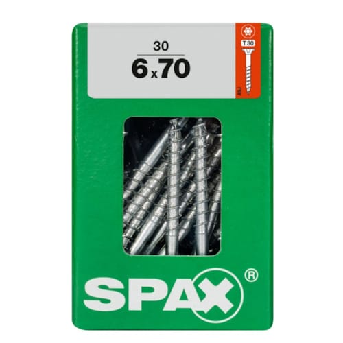 SPAX vis T-STAR+ WIROX - 6x70 L (boite 30 pces)