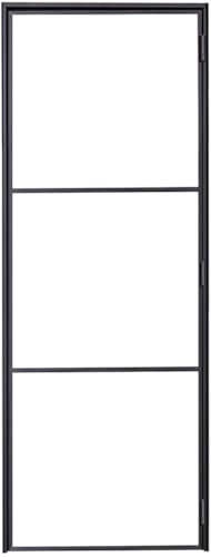 Porte Steel 3 carreaux 2040 X 880 mm gauche - verre trempé 5 mm