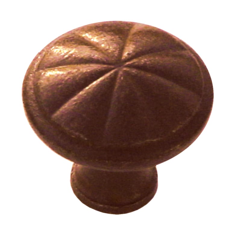Bouton poignée de meuble Etoile rond - Rouille