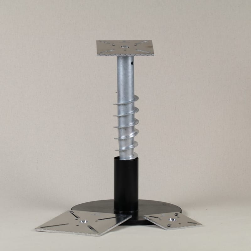 Weasyfix Connecteur avec plaque en aluminium 200/200/8 et vis tête fraisée M16/50