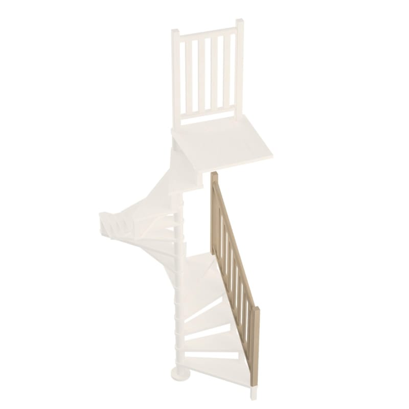 Square Wood - Rampe - 2 poteaux